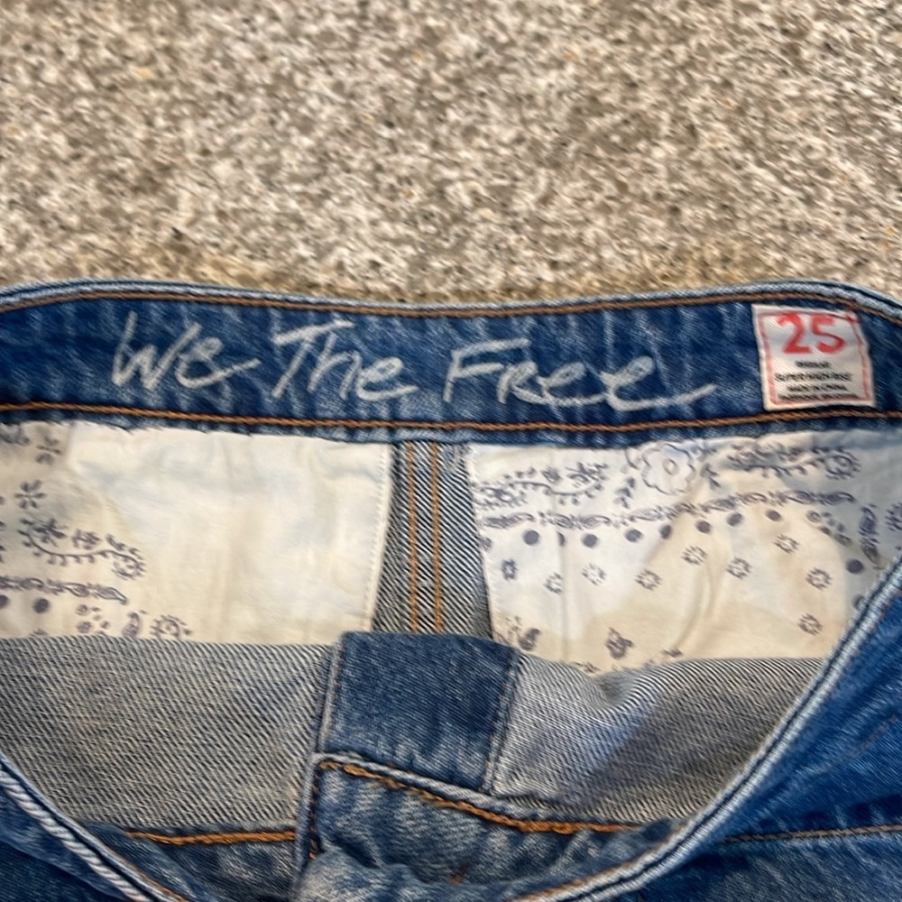 Free People Denim Button-Front Skirt - Picture 2 of 4